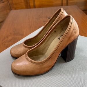 Womens Sz 5.5 Fry Leather Carson Block Heels